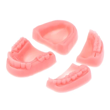 2/4 adet Yapay Diş Silikon Oral Diş Sakız Sütür Kiti Yaralar Ortak Türleri Diş Yaraları Diş Hekimi Uygulama Eğitimi