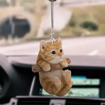 Sevimli Kedi Yavrusu Araba Asılı Süsleme Yavru 2D Simülasyon Modeli Yaratıcı Araba İç Dekor Hayvan Akrilik Kolye Çocuk Oyuncak Hediye