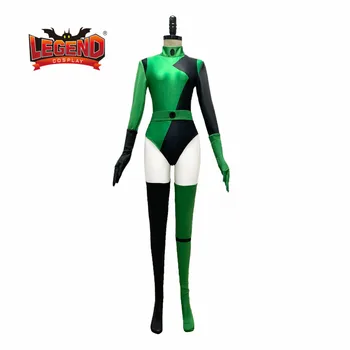 Shego Kostüm Tulum Cosplay Kostüm Süper Villain shego seksi tulum Zentai Suit