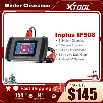 XTOOL IP508 Araba Tarayıcı Aracı 5 Sistem Teşhis Aracı 6 Servis Fonksiyonu 8 in 1 Canlı Veri Grafiği Ömür Boyu Sınırlı Ücretsiz Güncelleme
